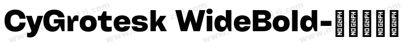 CyGrotesk WideBold字体转换